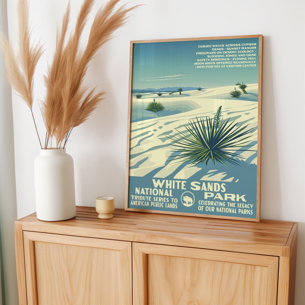 White Sands National Park Vintage WPA Art