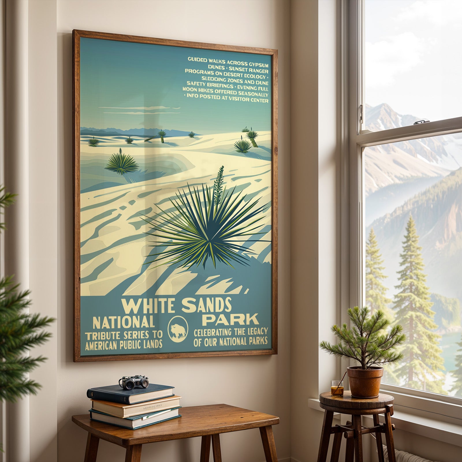 White Sands National Park Vintage WPA Art
