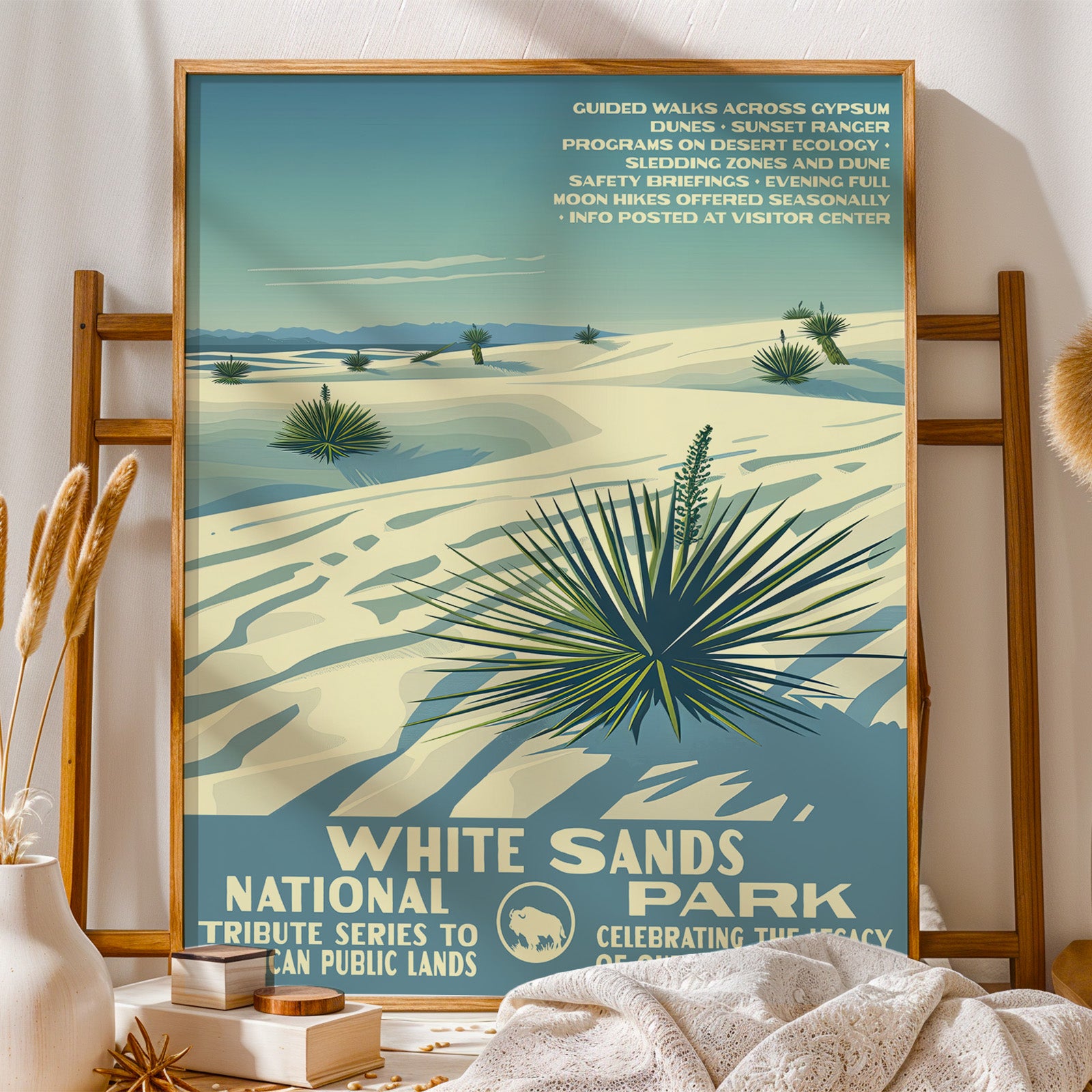 White Sands National Park Vintage WPA Art