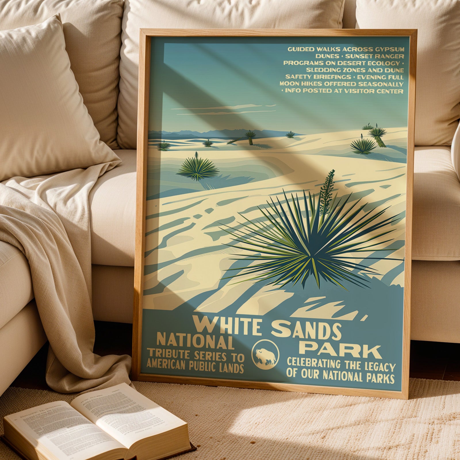 White Sands National Park Vintage WPA Art