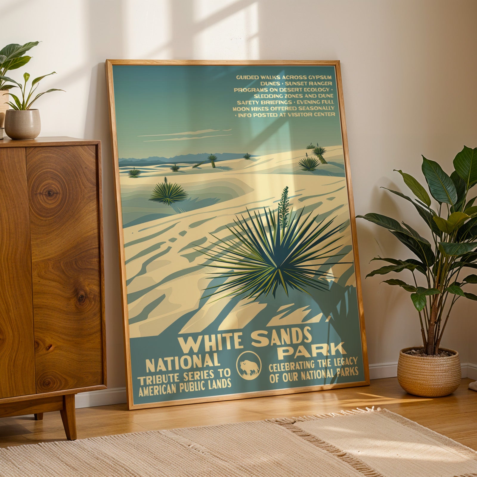 White Sands National Park Vintage WPA Art