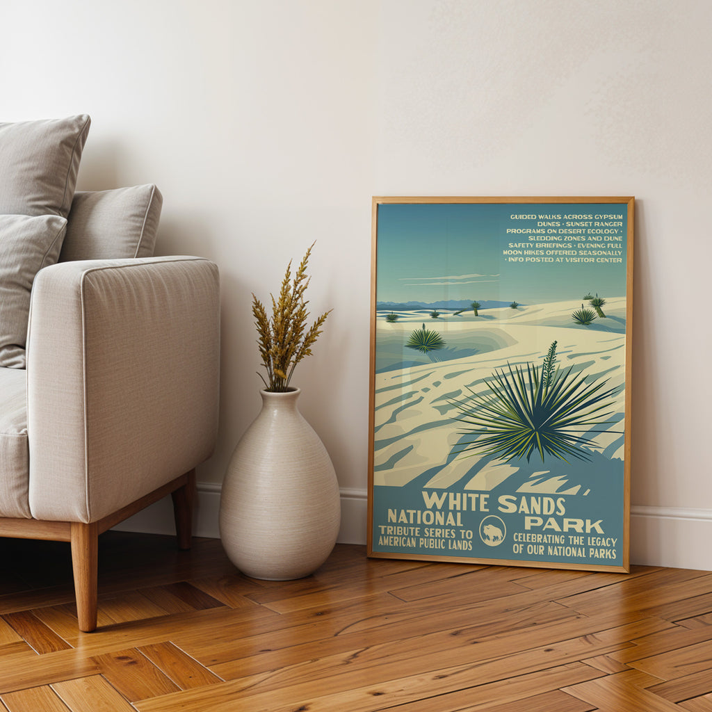 White Sands National Park Vintage WPA Art