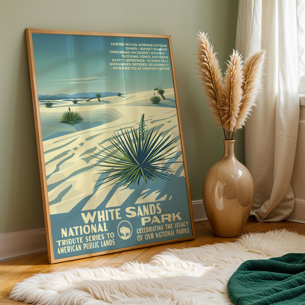 White Sands National Park Vintage WPA Art