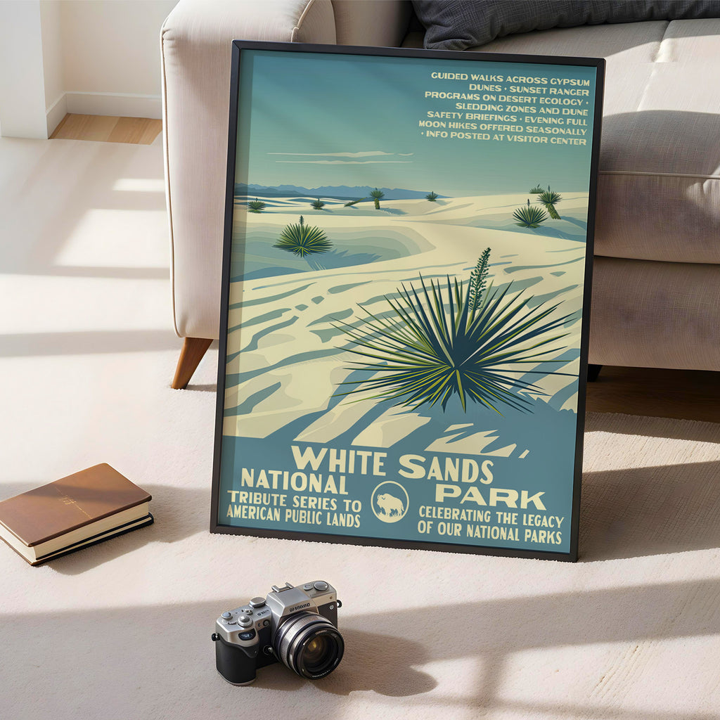 White Sands National Park Vintage WPA Art