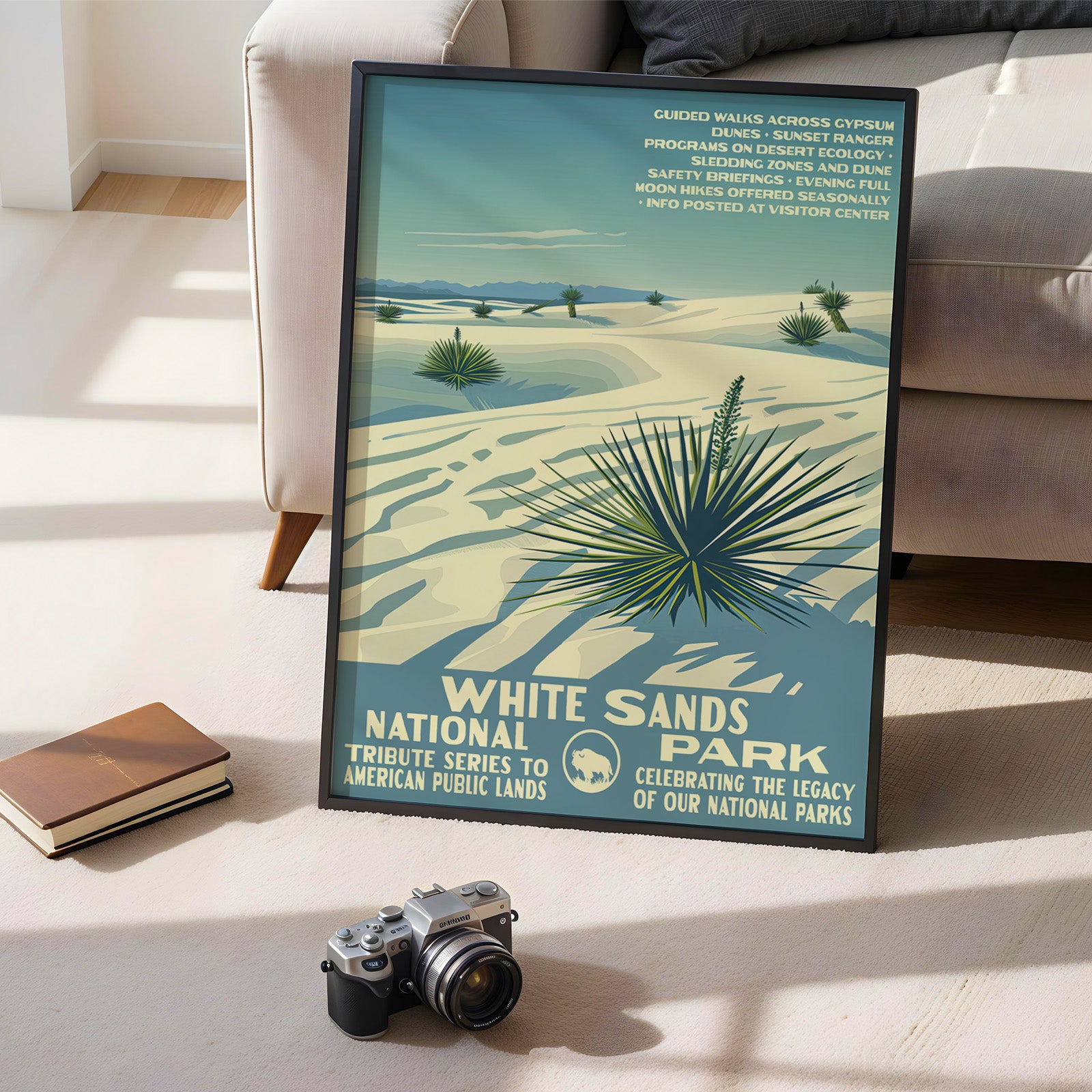 White Sands National Park Vintage WPA Art