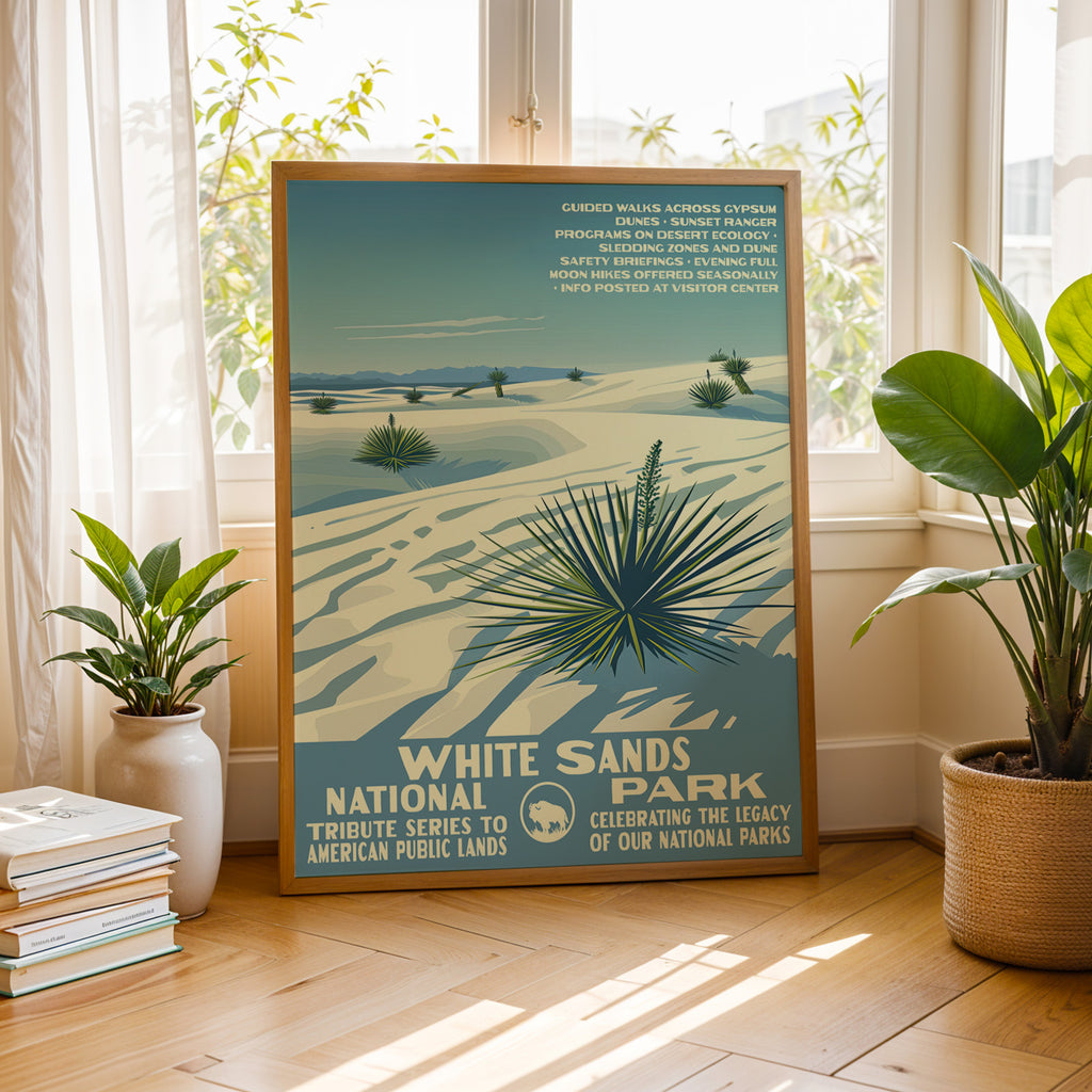 White Sands National Park Vintage WPA Art